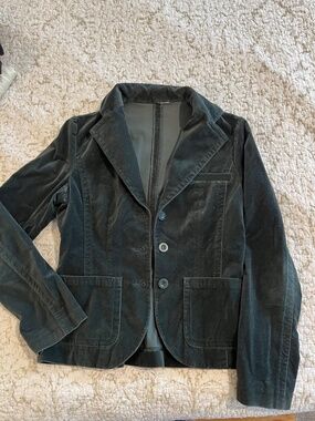 Vintage green velvet blazer